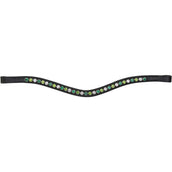 Velociti by Shires Stirnriemen GARA Green Diamante Schwarz