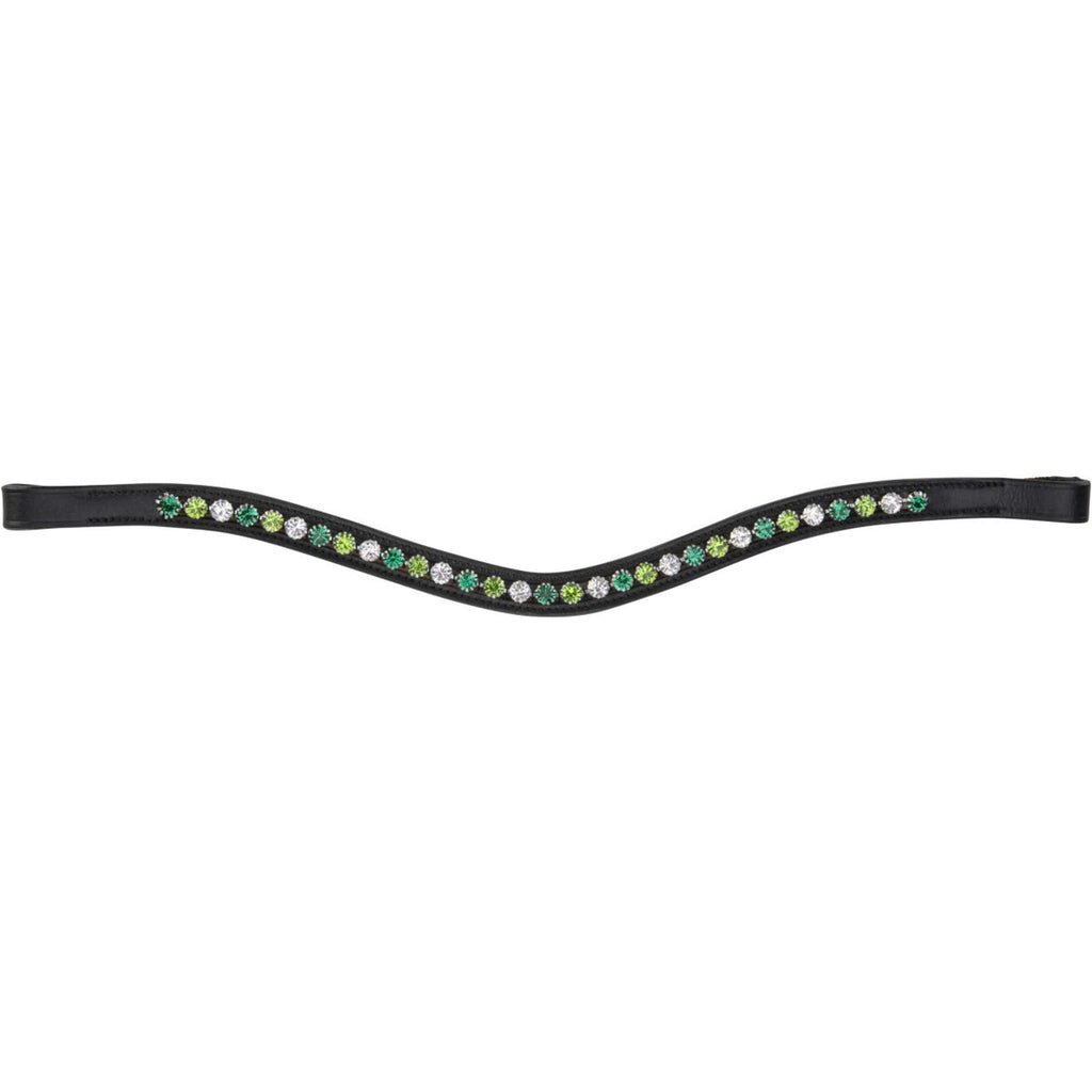 Velociti by Shires Stirnriemen GARA Green Diamante Schwarz