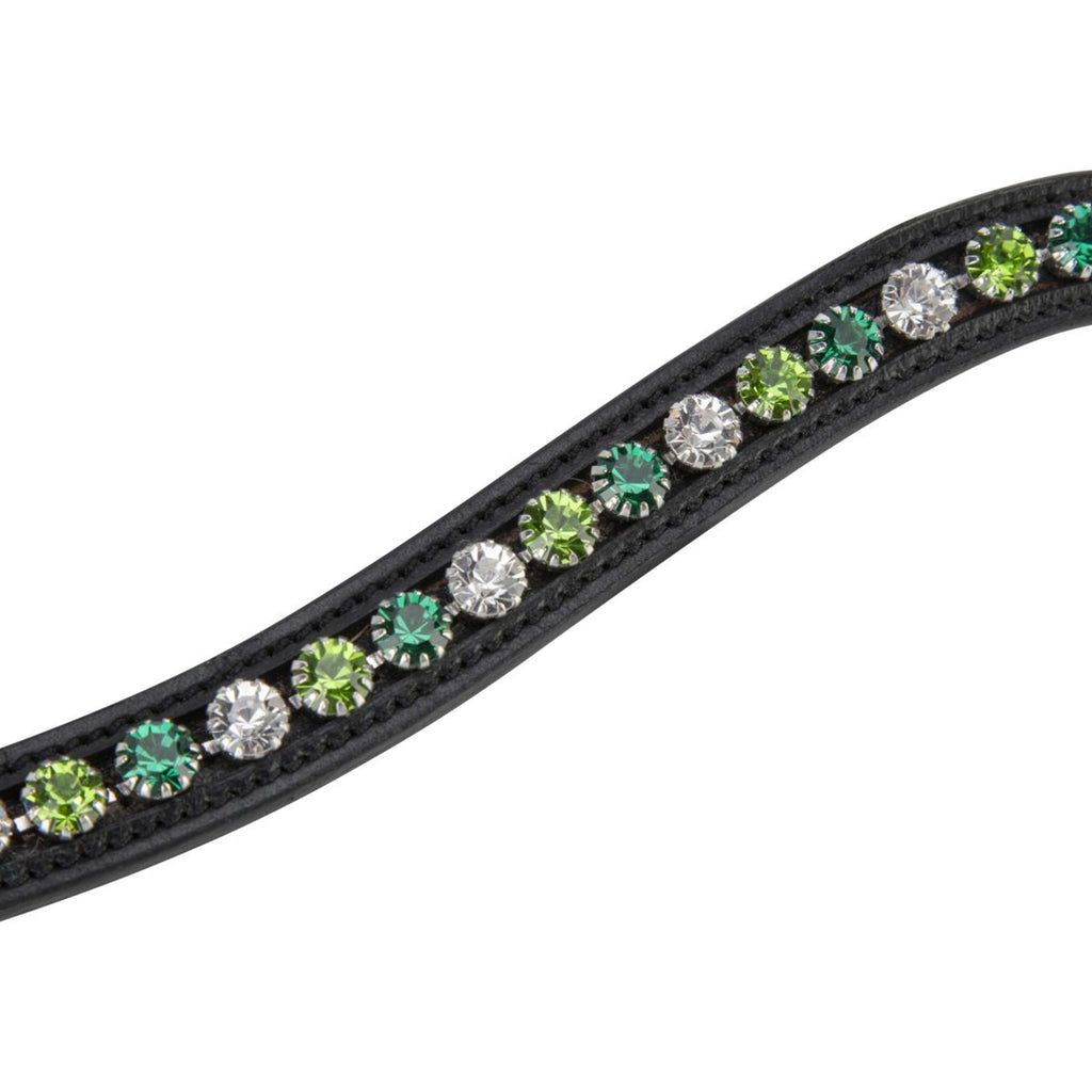 Velociti by Shires Stirnriemen GARA Green Diamante Schwarz