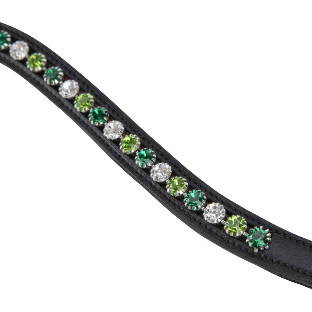 Velociti by Shires Stirnriemen GARA Green Diamante Schwarz