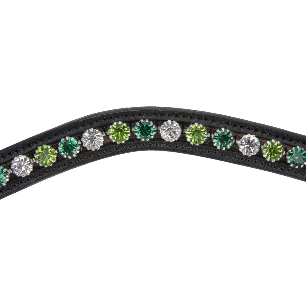 Velociti by Shires Stirnriemen GARA Green Diamante Schwarz