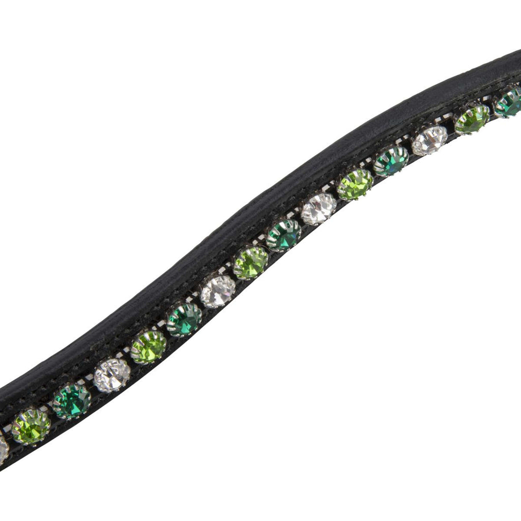 Velociti by Shires Stirnriemen GARA Green Diamante Schwarz