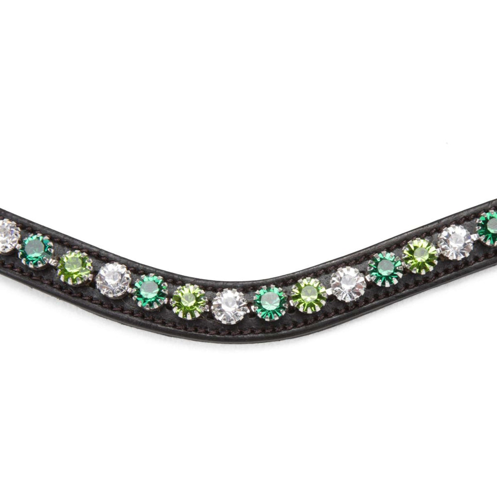 Velociti by Shires Stirnriemen GARA Green Diamante Havanna