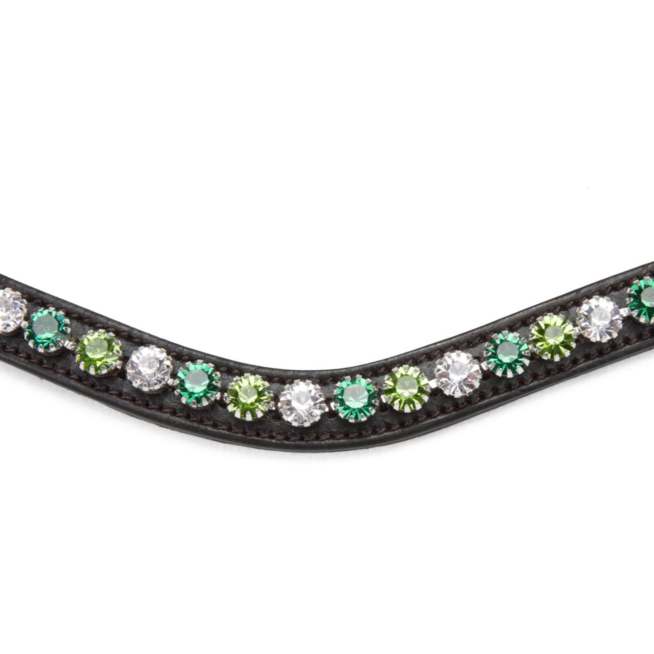 Velociti by Shires Stirnriemen GARA Green Diamante Havanna