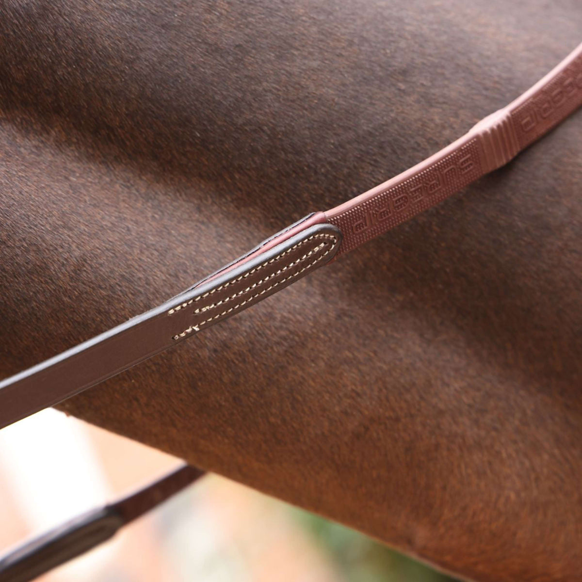 Velociti by Shires Zügel Lusso Elite Pro SureGrip Havanna
