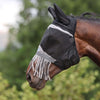 FlyGuard by Shires Fliegenmaske Pro Fine Mesh mit Ohren und Fransen Jet