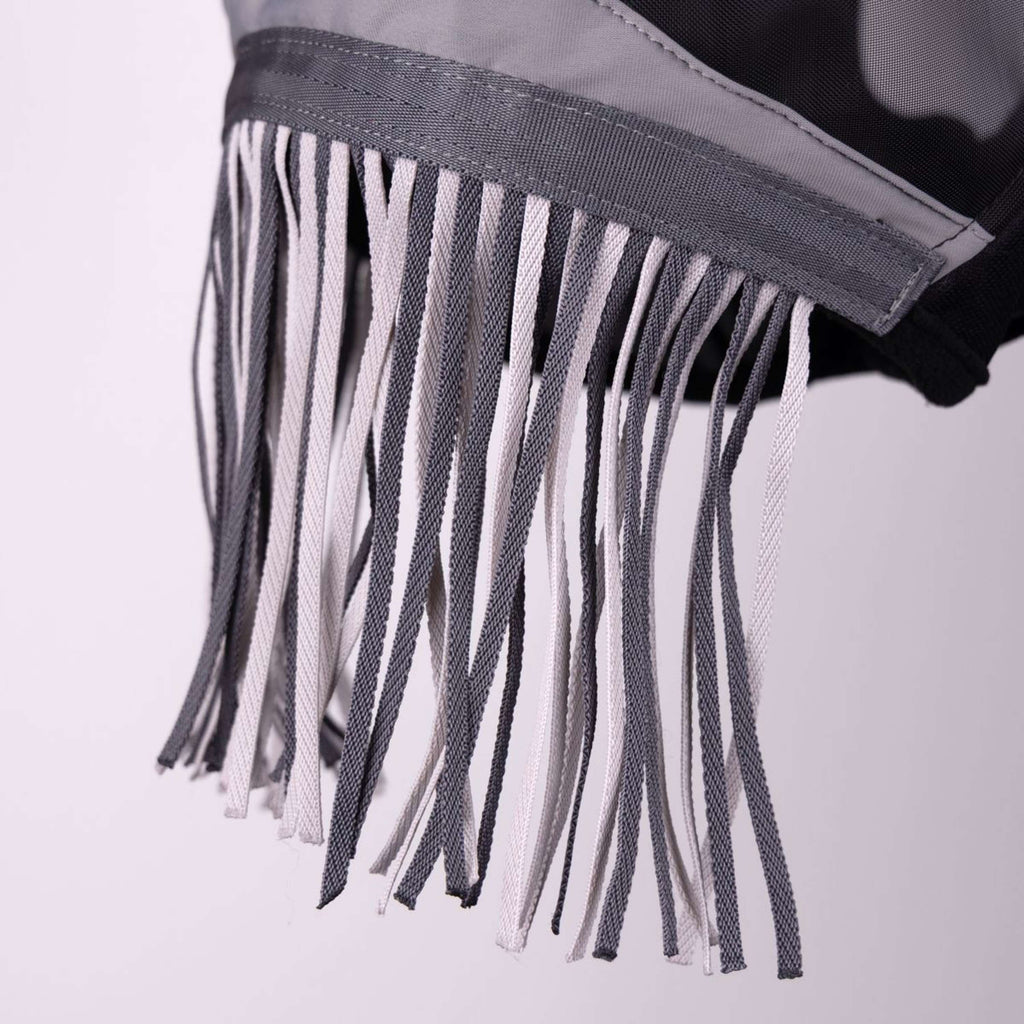FlyGuard by Shires Fliegenmaske Pro Fine Mesh mit Ohren und Fransen Jet