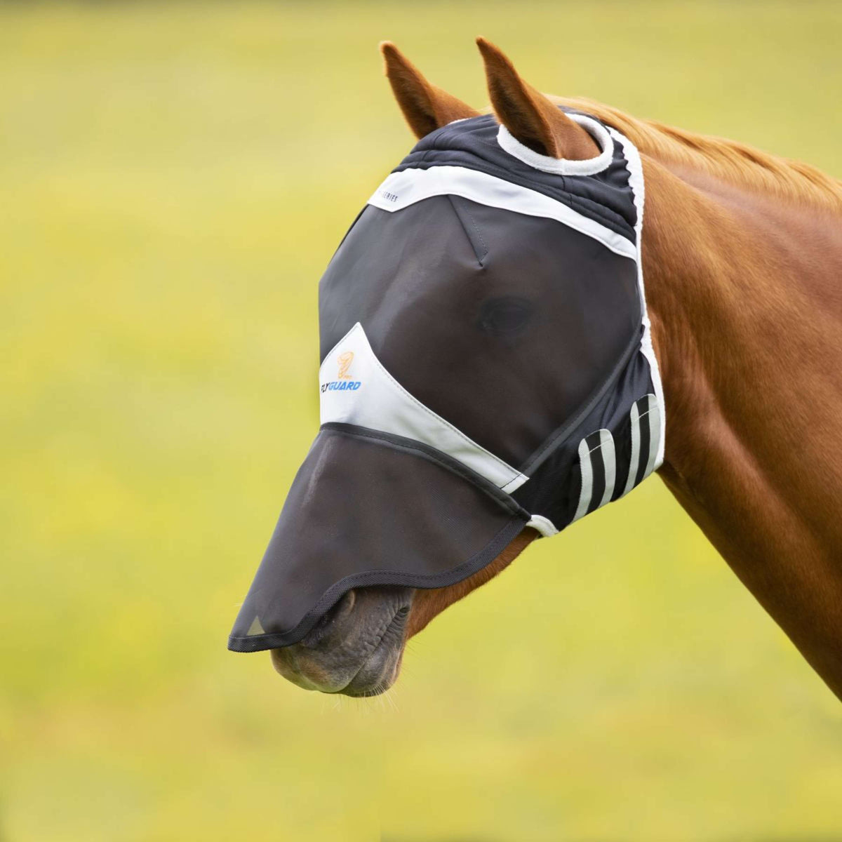 Shires Fliegenmaske mit Nase und Ohne Ohren Schwarz