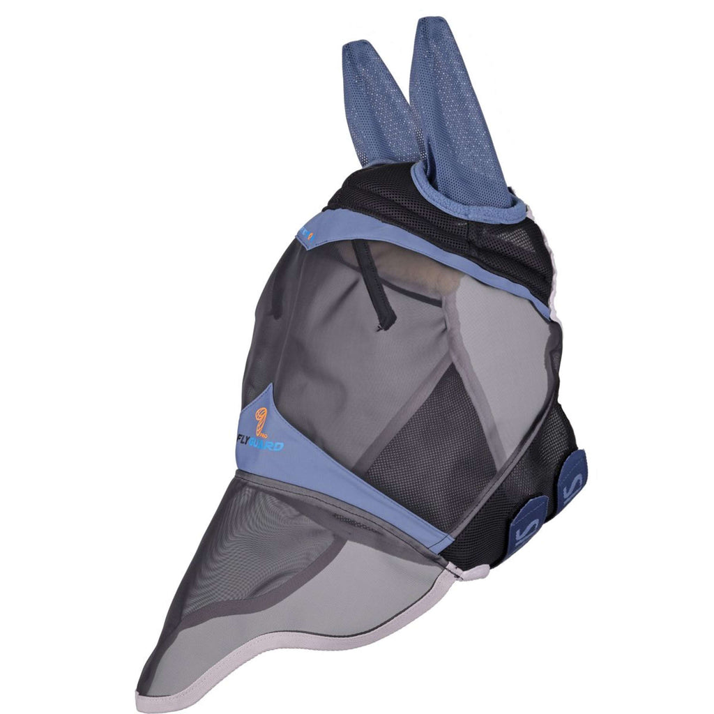 FlyGuard by Shires Fliegenmaske Pro Air Motion mit Ohren und Nase Deep Airforce Blue
