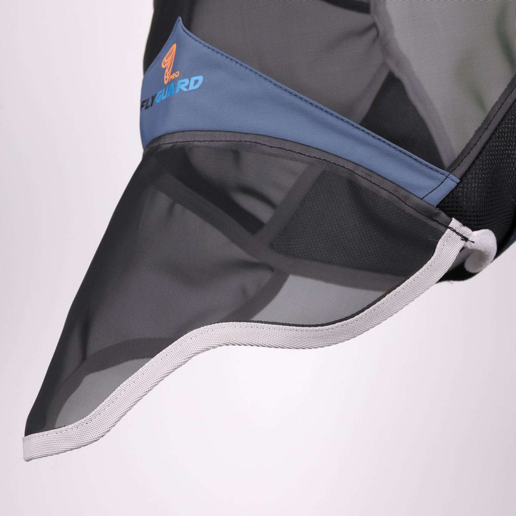 FlyGuard by Shires Fliegenmaske Pro Air Motion mit Ohren und Nase Deep Airforce Blue