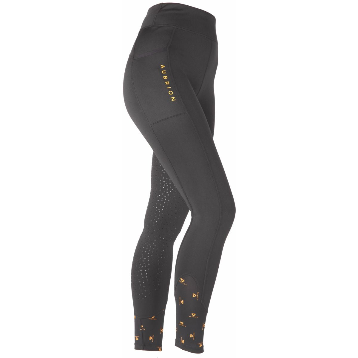 Aubrion by Shires Reitleggings Porter Winter Girls Pechschwarz