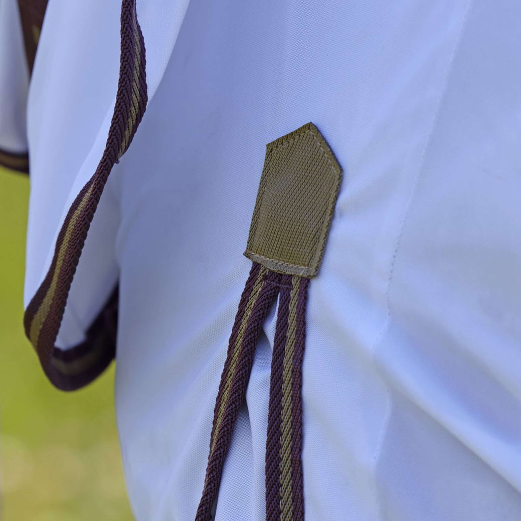 Highlander Plus by Shires Fliegendecke Combo Weiß/Black Cherry