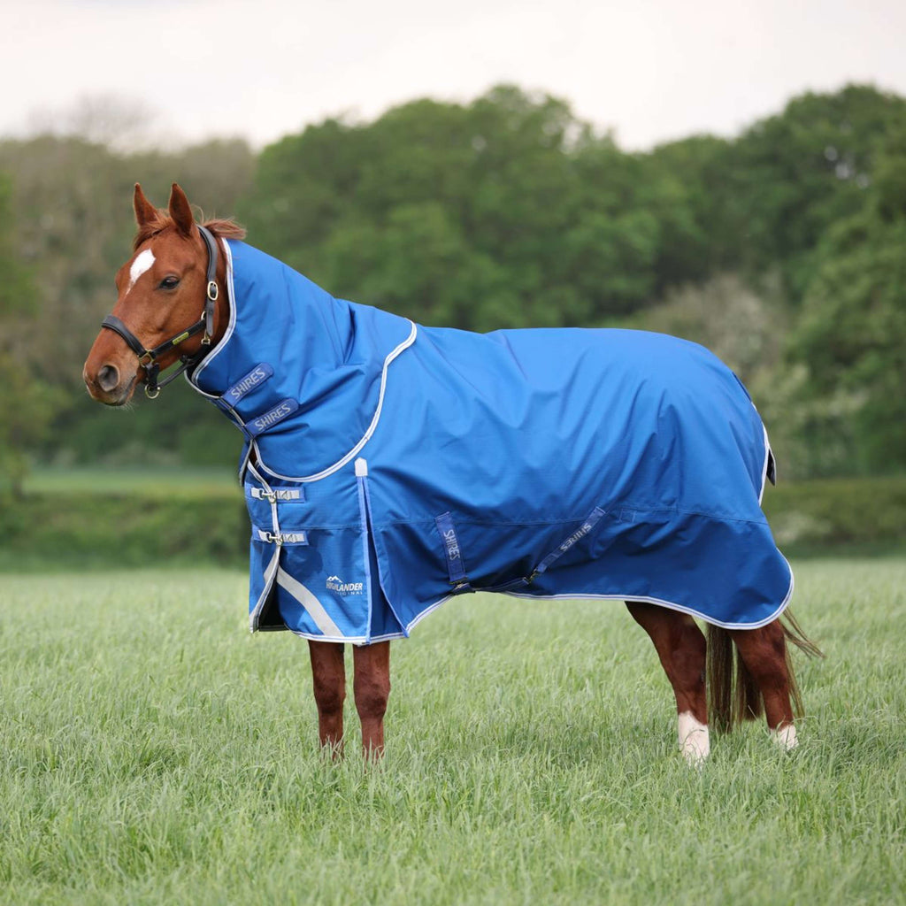 Highlander Original by Shires Winterdecke Turnout 200g mit Halsstück Blau