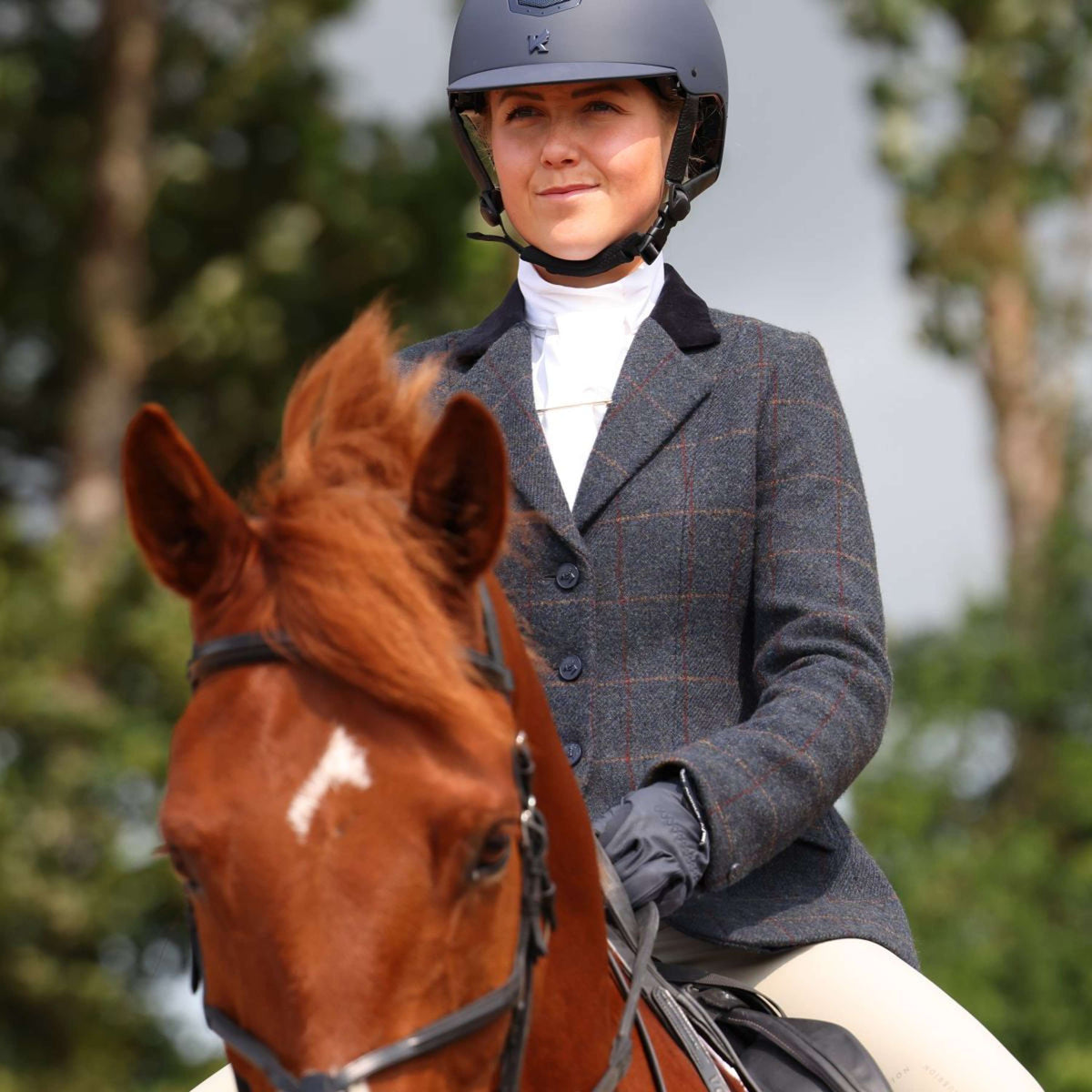 Aubrion by Shires Turnierjacket Saratoga Juniper Navy Check