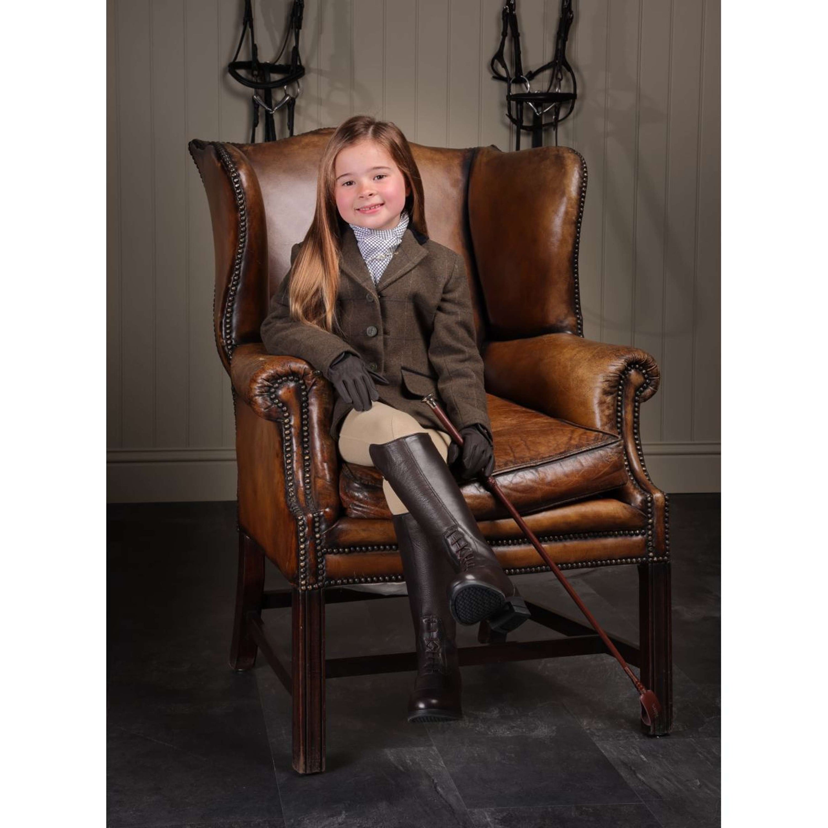 Aubrion by Shires Turnierjacket Saratoga Kinder Grün Check Aubrion by Shires Turnierjacket Saratoga Kinder Grün Check