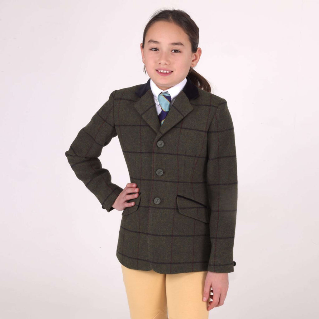 Aubrion by Shires Turnierjacket Saratoga Kinder Spruce Grün Check