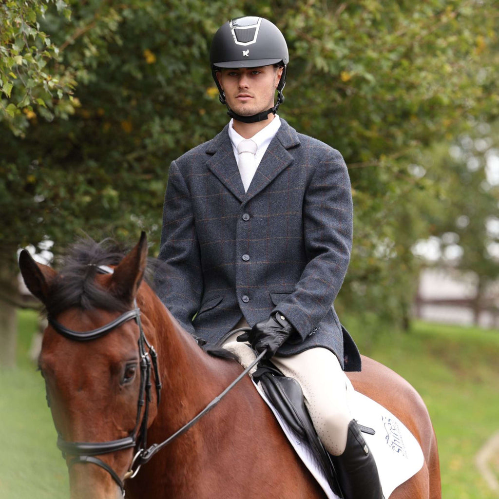 Aubrion by Shires Turnierjacket Saratoga Herren Juniper Navy Check