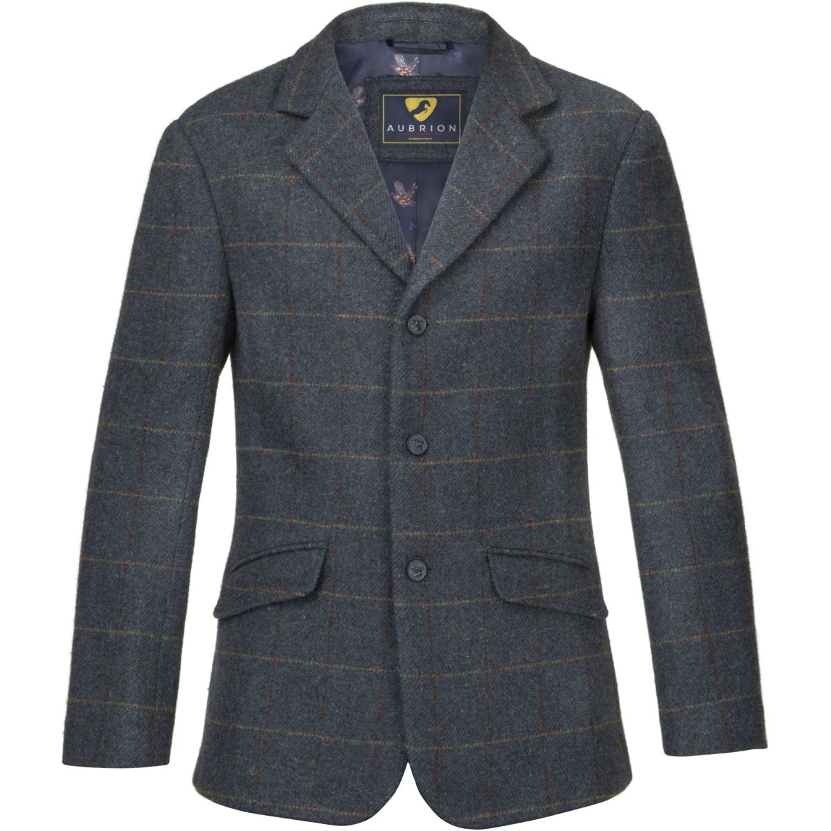 Aubrion by Shires Turnierjacket Saratoga Herren Juniper Navy Check