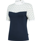 Mrs. Ros Turniershirt Mesh logo By Danielle Houtvast Navy/creme