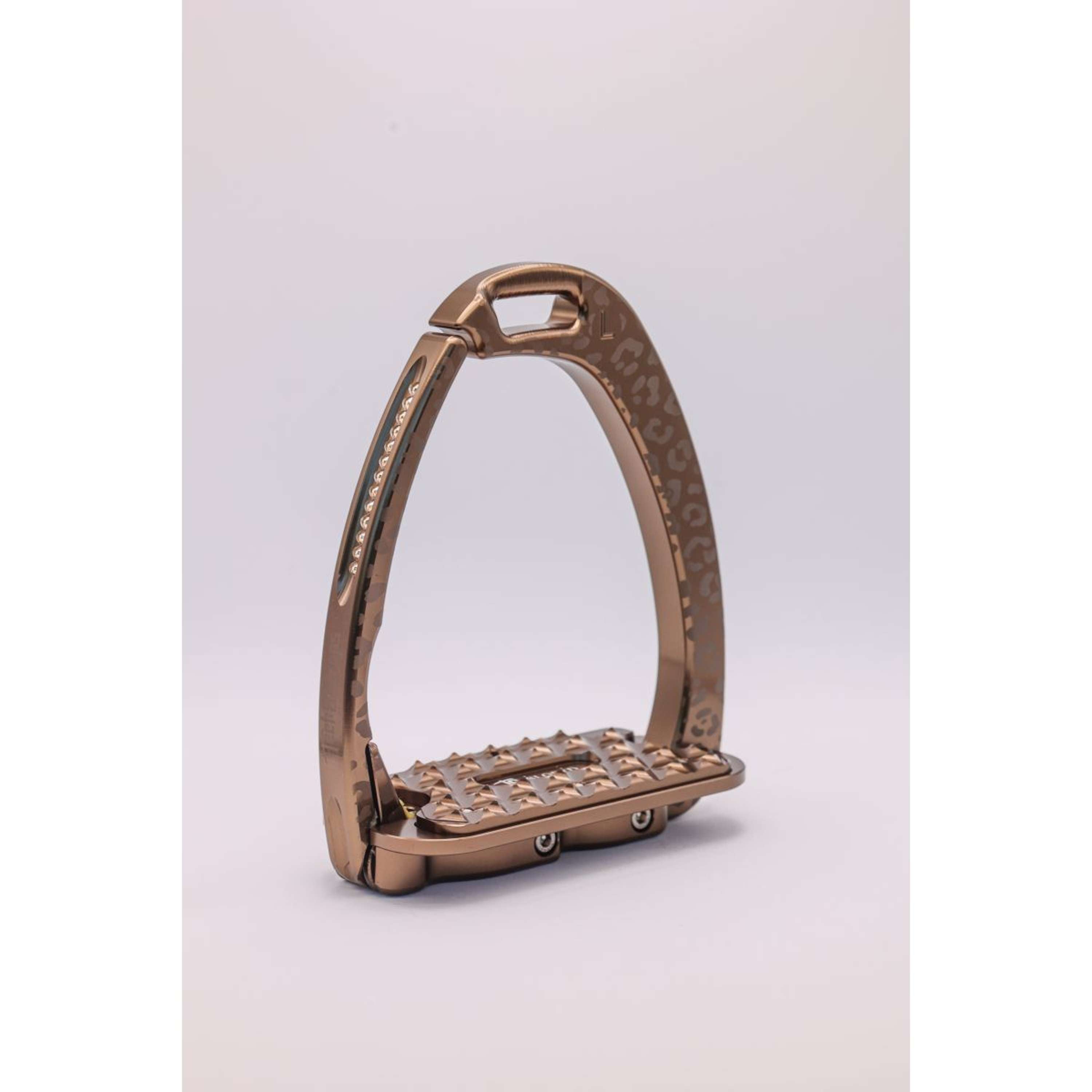 Tech Stirrups Steigbügel Venice Sloped EVO Leopard Rosegold