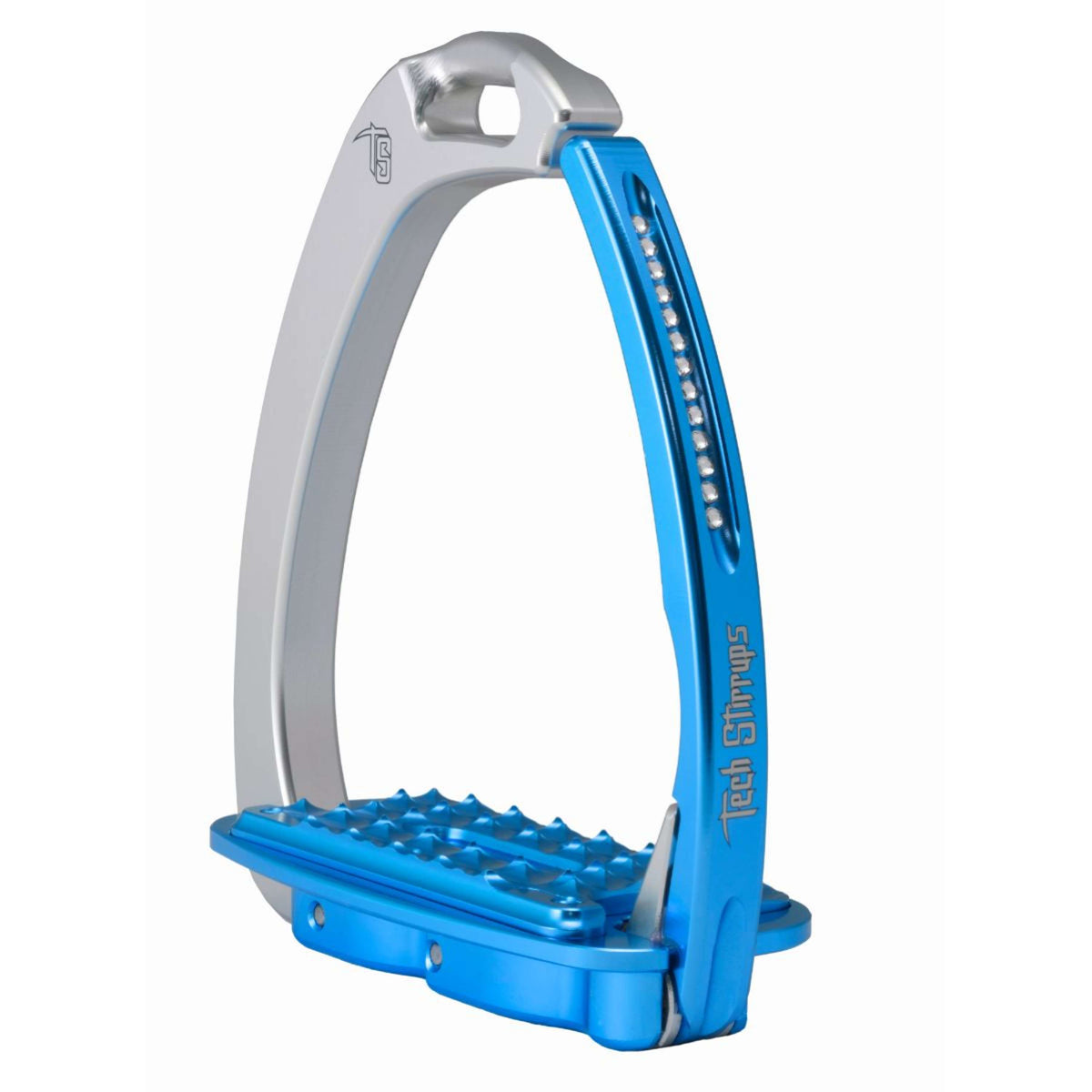 Tech Stirrups Steigbügel Venice Sloped Evo Swarovski Silber/Blau