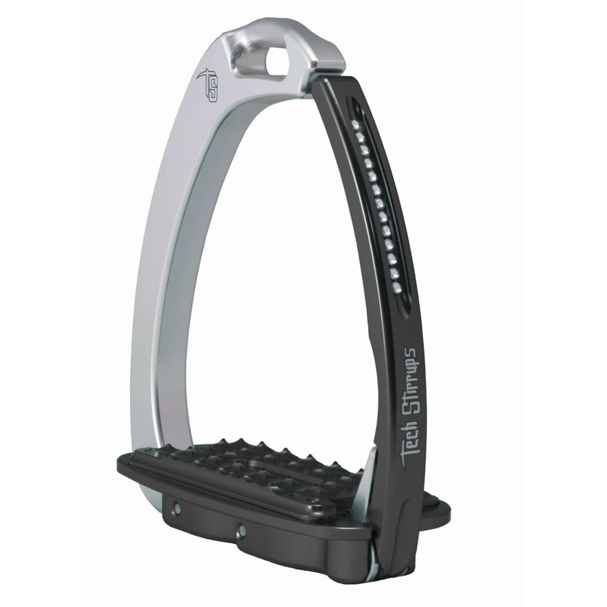 Tech Stirrups Steigbügel Venice Sloped Evo Swarovski Silber/Schwarz