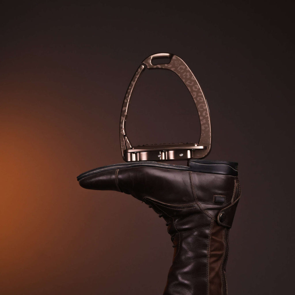 Tech Stirrups Steigbügel Venice Sloped EVO Leopard Brown