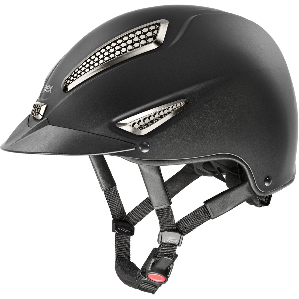 Uvex Reithelm Perfexxion III Chrome Schwarz