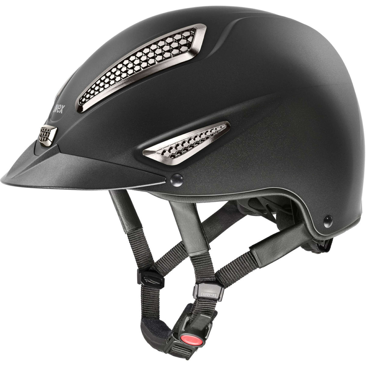 Uvex Reithelm Perfexxion III Chrome Schwarz
