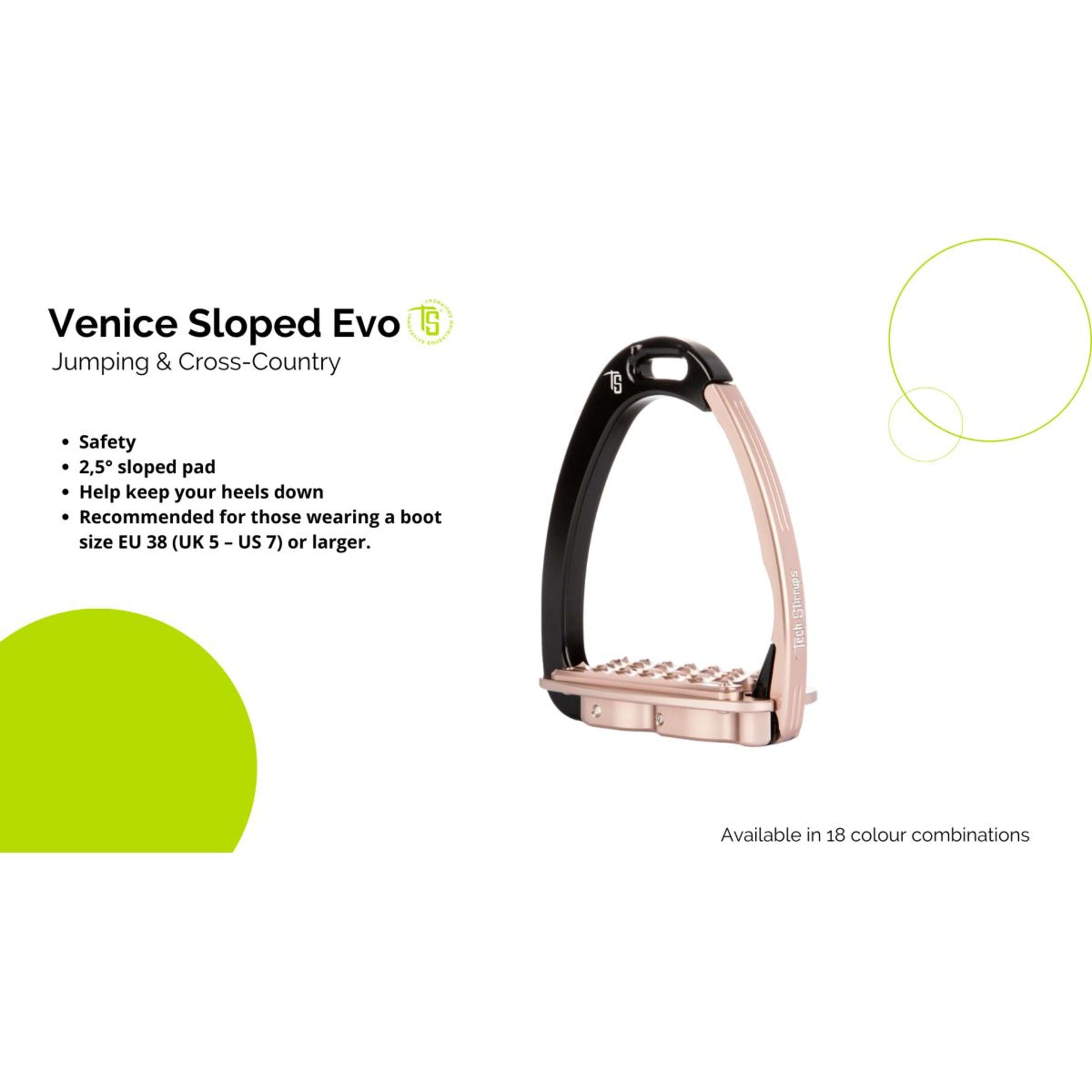 Tech Stirrups Steigbügel Venice Sloped EVO Schwarz/Braun Tech Stirrups Steigbügel Venice Sloped EVO Schwarz/Braun