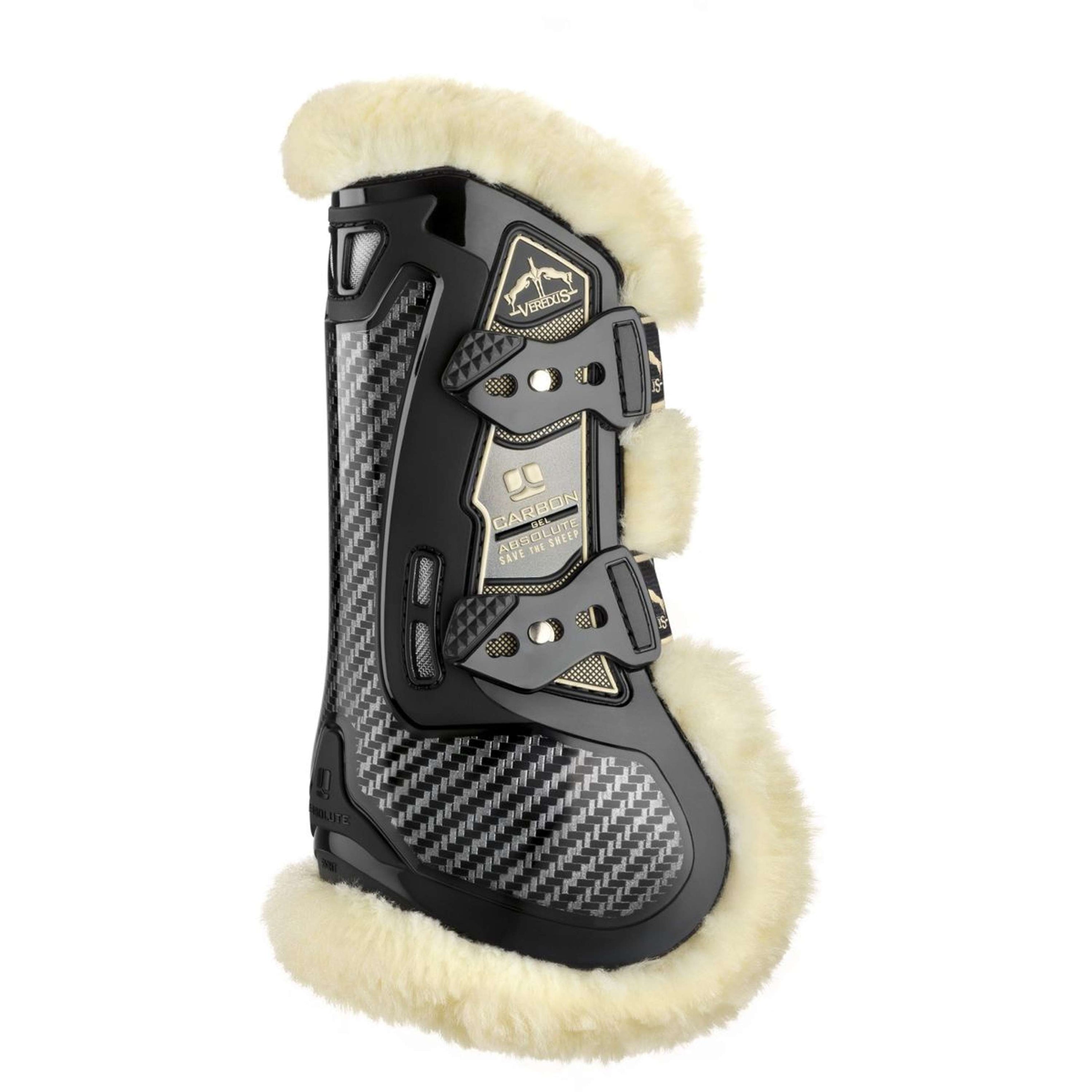Veredus Sehnenschutz Carbon Gel Absolute Save the Sheep Front Schwarz