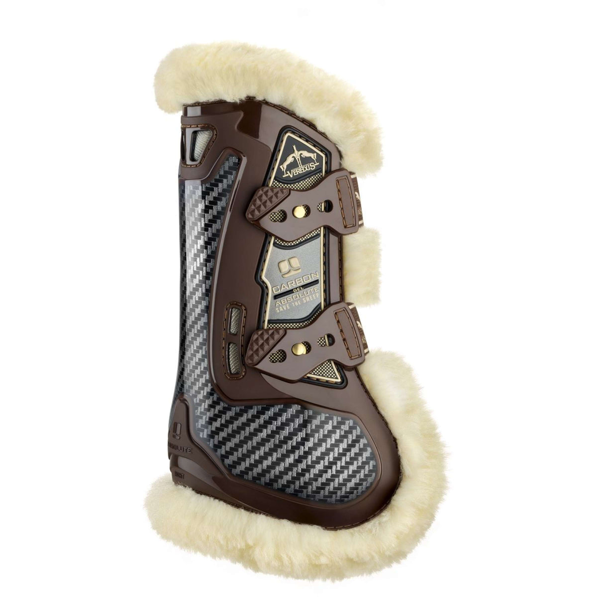 Veredus Sehnenschutz Carbon Gel Absolute Save the Sheep Front Braun