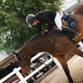 Veredus Reithelm Vita Breiter Visier Schwarz lackiert