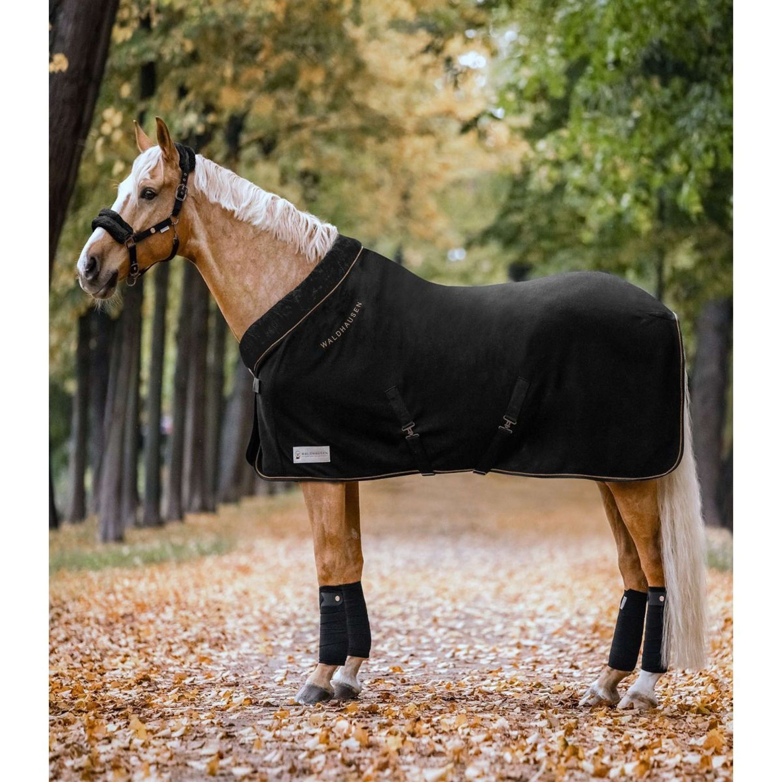 Waldhausen Fleecedecke Modern Schwarz/Roségold Waldhausen Fleecedecke Modern Schwarz/Roségold
