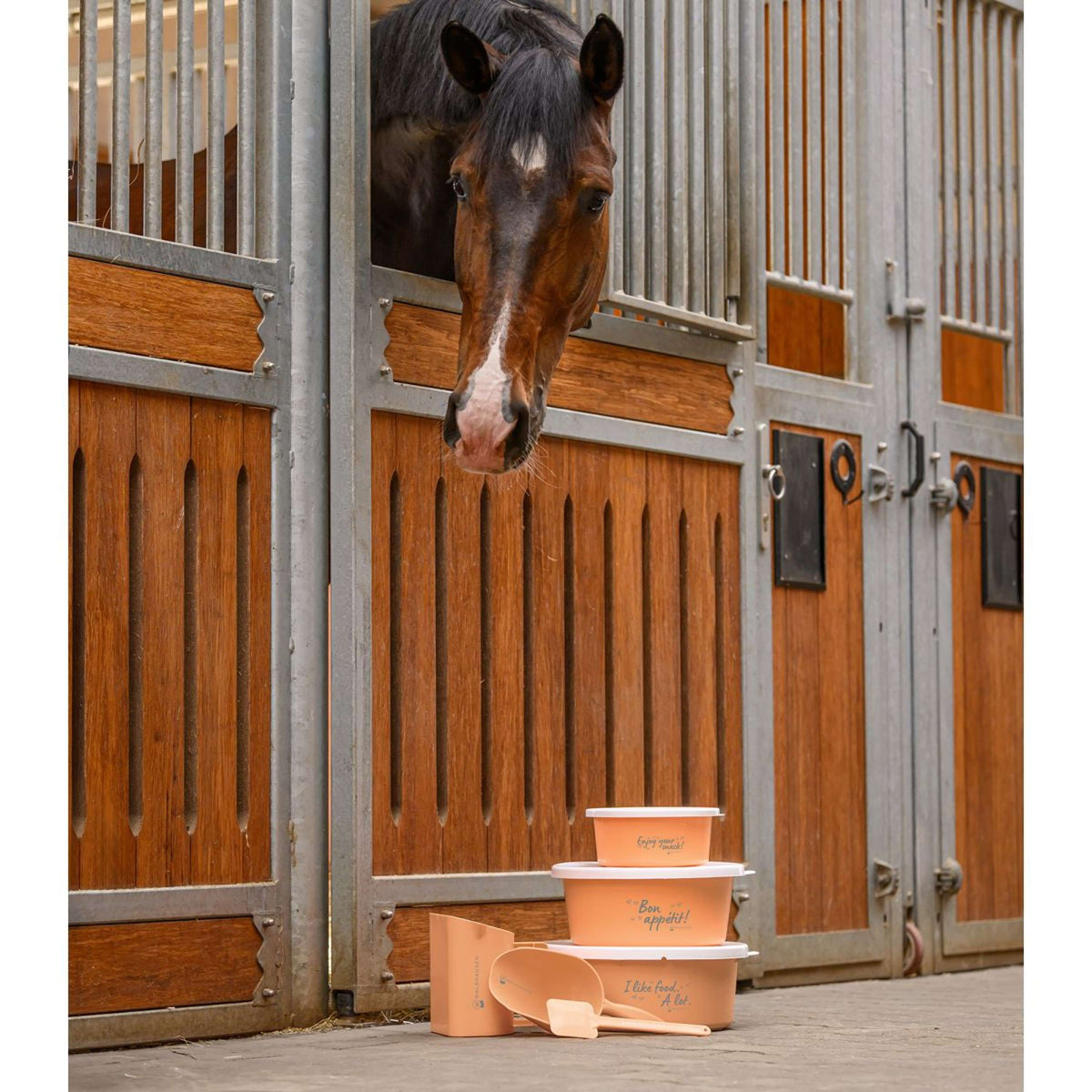 Waldhausen Futtertrog I like food. A lot Pfirsichfarben