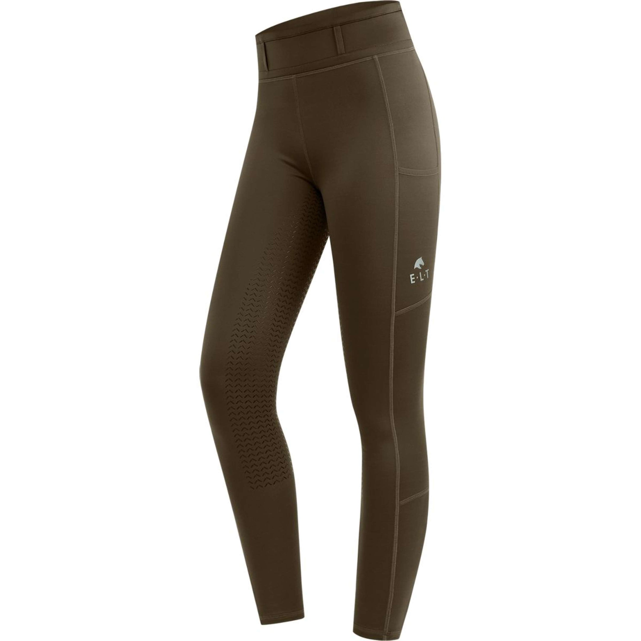 ELT Thermo-Reitleggings Ella Grün/Braun
