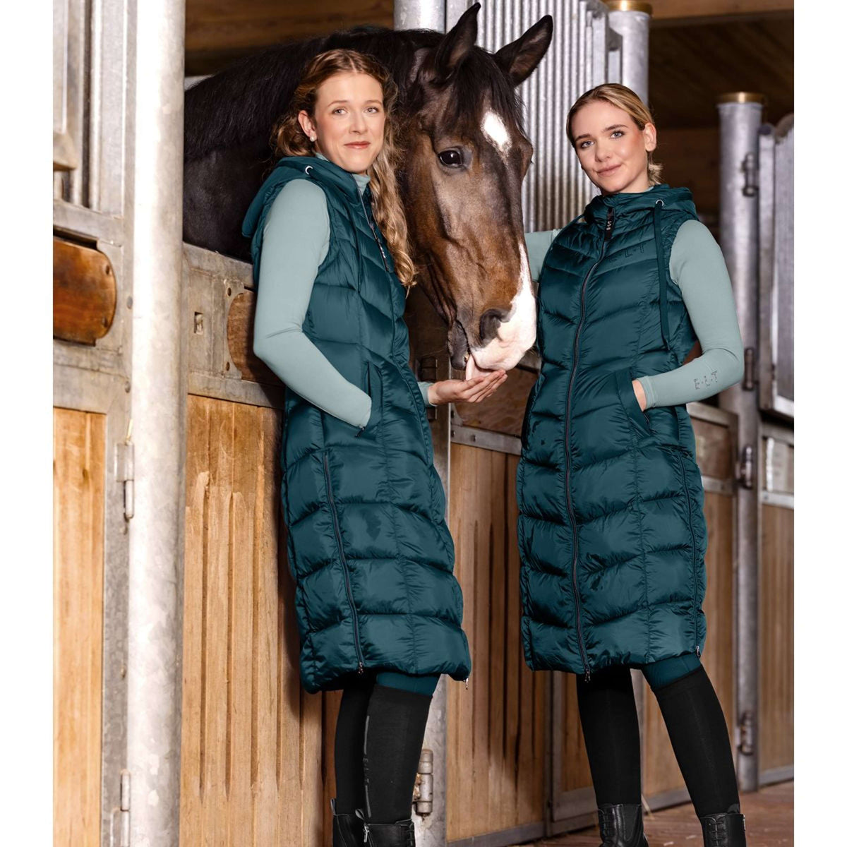 ELT Weste Ostende Long Petrol Blue