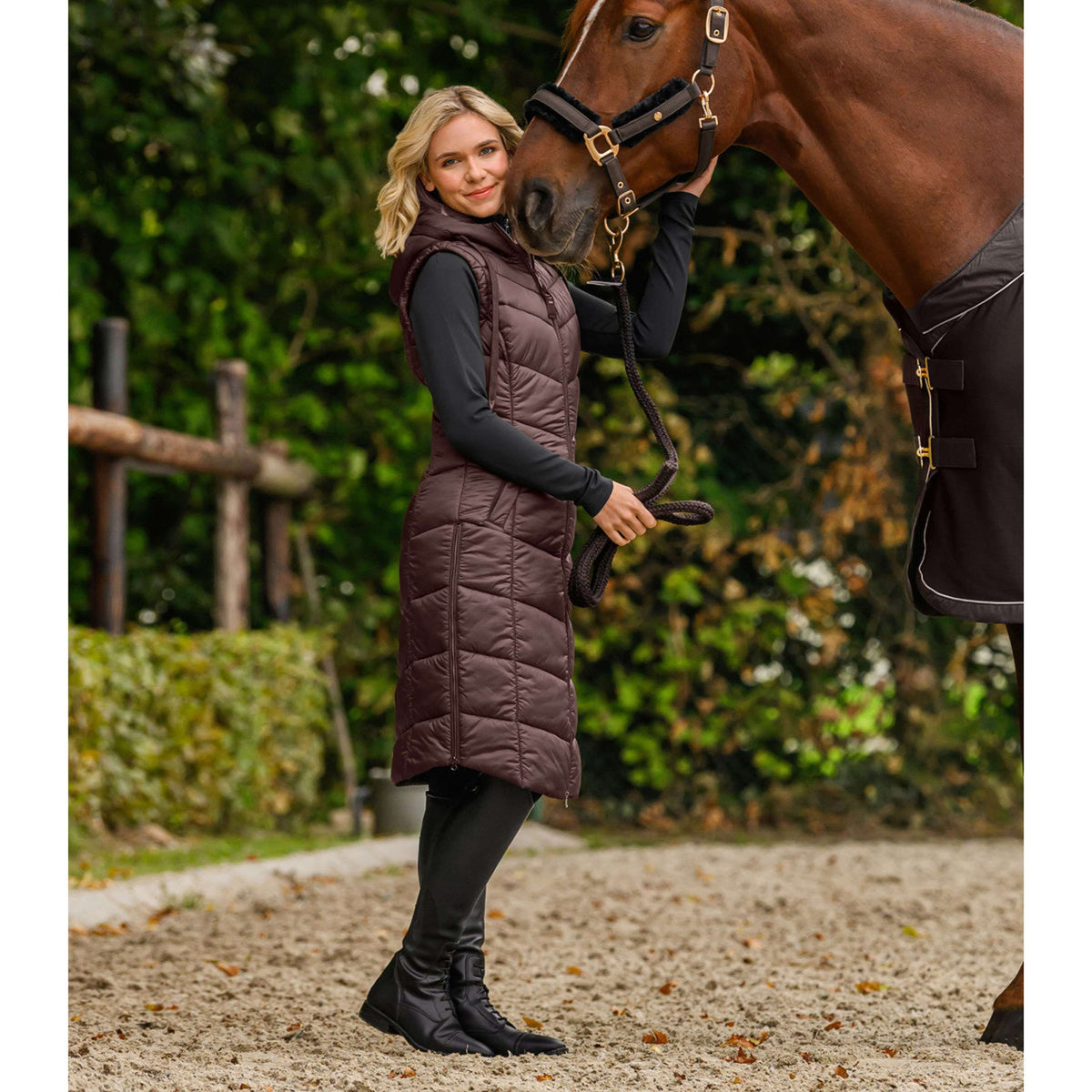 ELT Langer Bodywarmer Ostende Mahogany