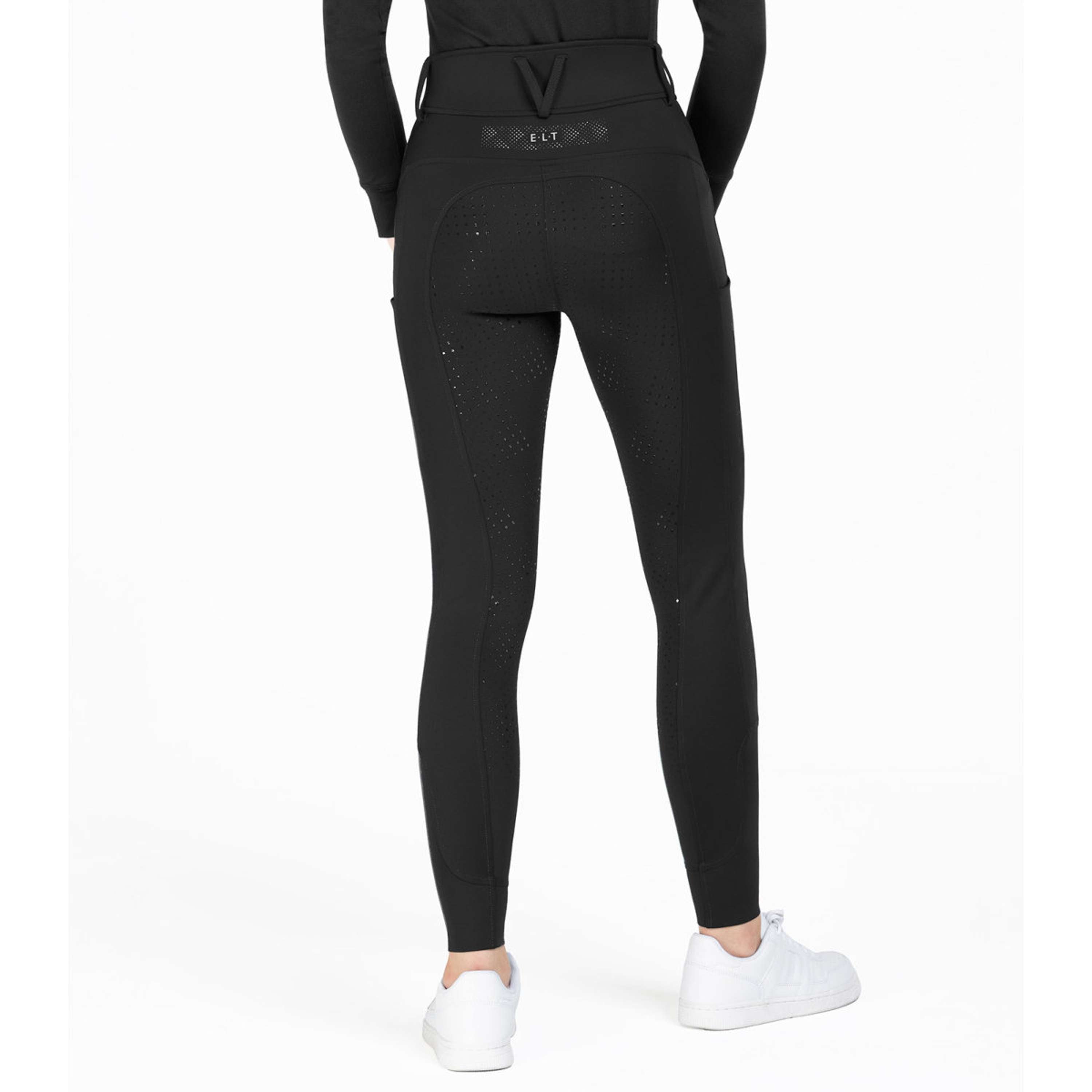 ELT Reithose Reflective Full Grip Schwarz