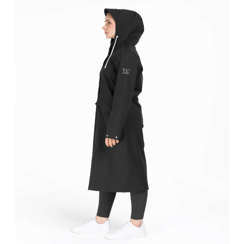 ELT Lange Regenjacke Performance Schwarz