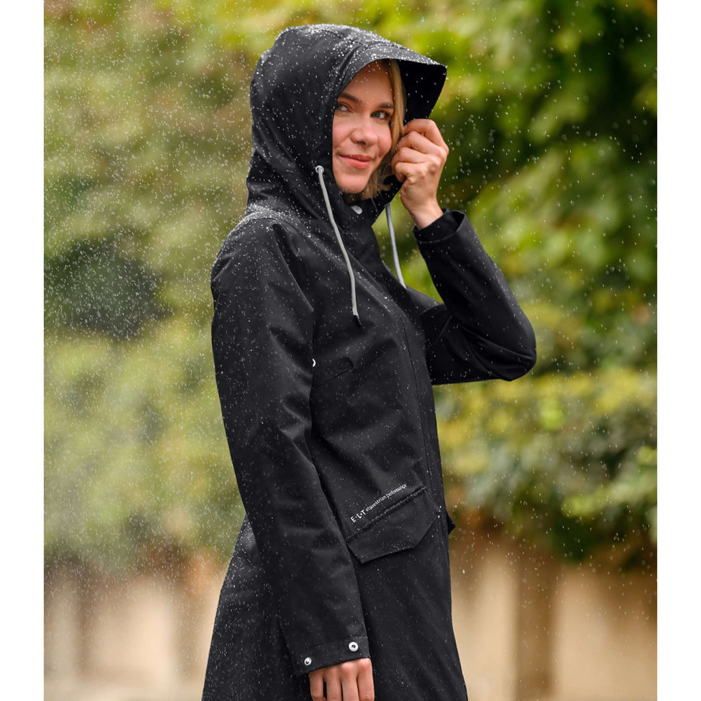 ELT Lange Regenjacke Performance Schwarz