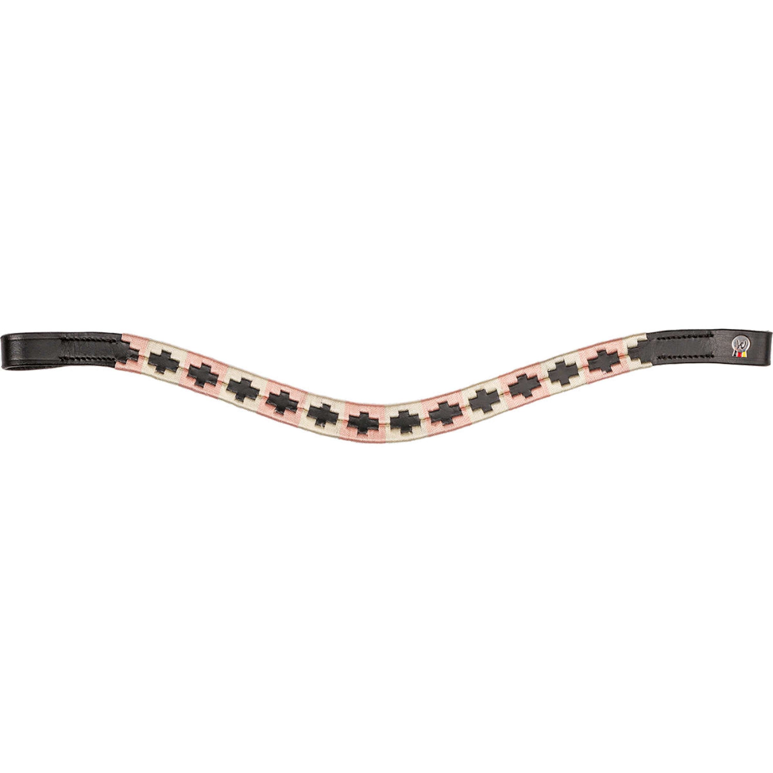 Waldhausen Stirnriemen X-Line Polo Schwarz/Rosa/Beige Waldhausen Stirnriemen X-Line Polo Schwarz/Rosa/Beige