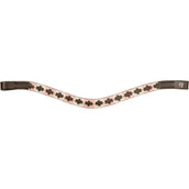Waldhausen Stirnriemen X-Line Polo Braun/Rosa/Beige
