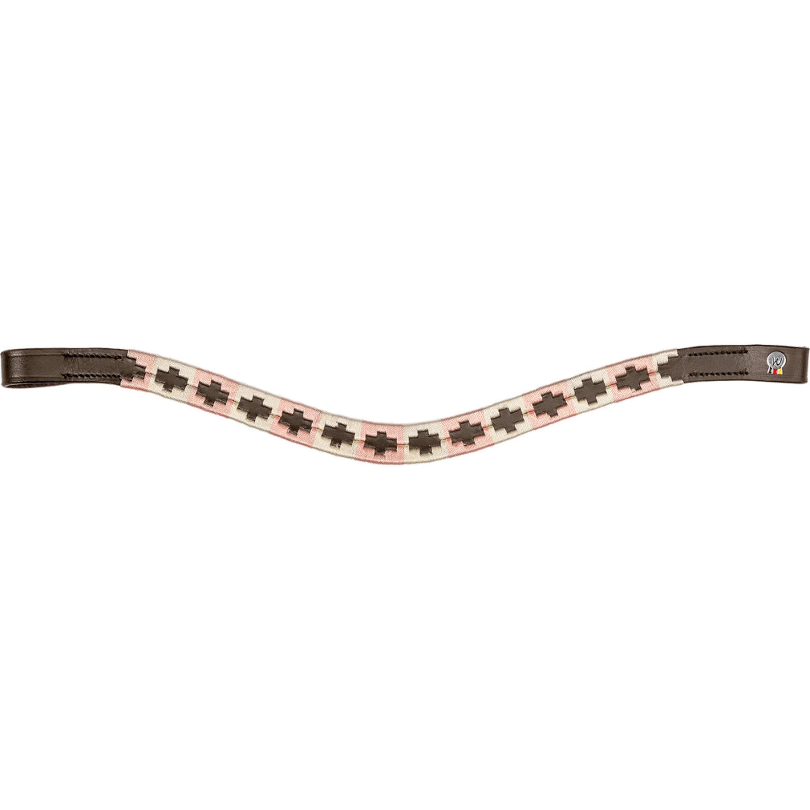 Waldhausen Stirnriemen X-Line Polo Braun/Rosa/Beige