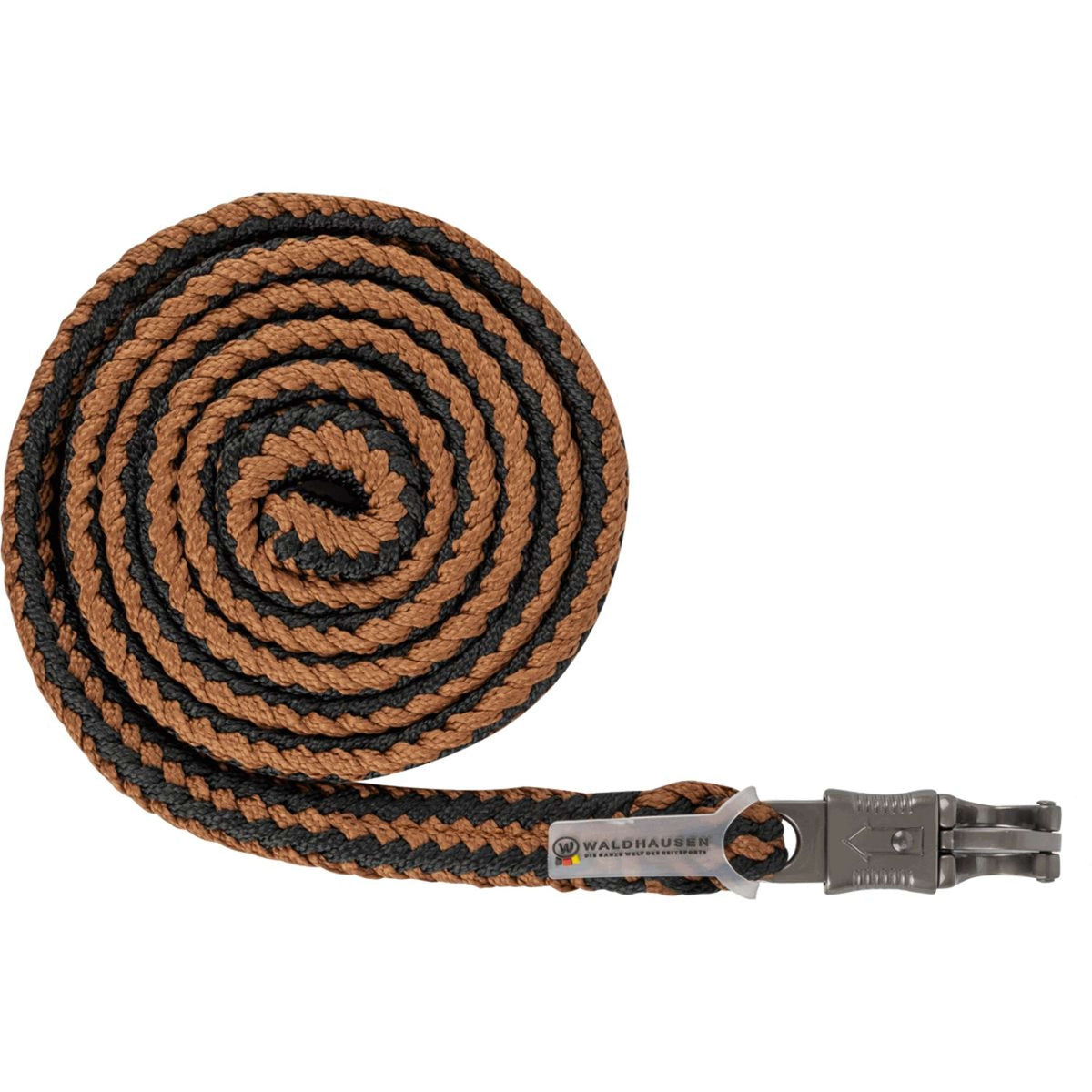 Waldhausen Lead Rope Plus mit Panikhaken Cinnamon/Schwarz