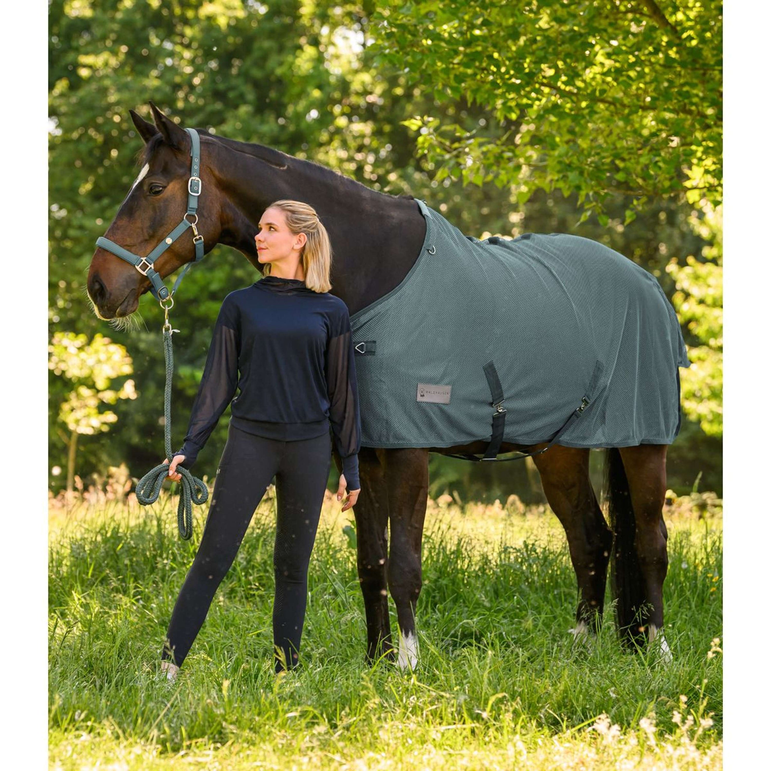 Waldhausen Fliegendecke Comfort Kreuzgurte Pine Green