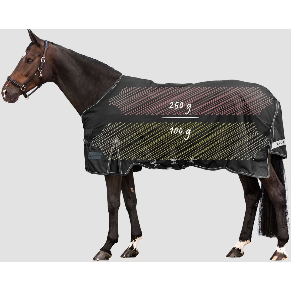 Waldhausen Outdoordecke Scandic Multi-Layer 100/250g Schwarz