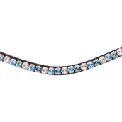 Waldhausen Stirnriemen X-Line Glam Schwarz/Silber/Blau