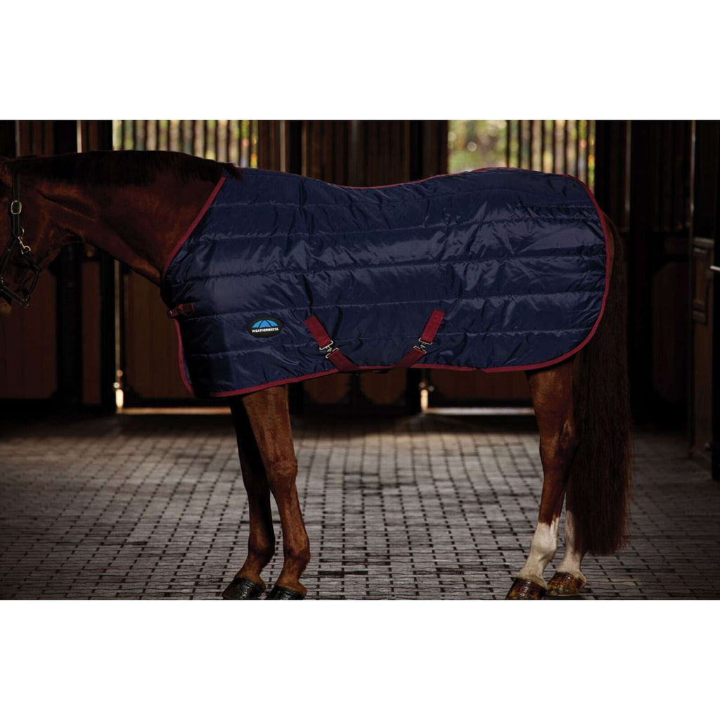 WeatherBeeta Stalldecke ComFiTec 210D Channel Quilt Standard Neck 100g Navy/Burgundy