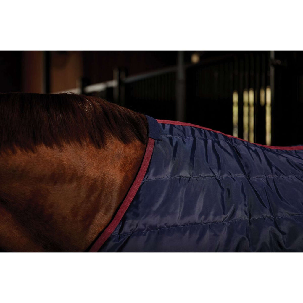 WeatherBeeta Stalldecke ComFiTec 210D Channel Quilt Standard Neck 100g Navy/Burgundy